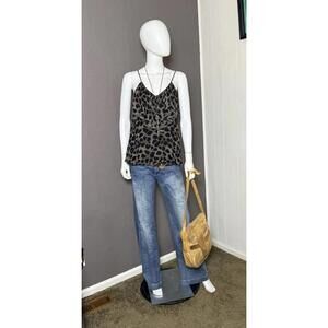 REBECCA TAYLOR Silk Animal Print Cami Top￼